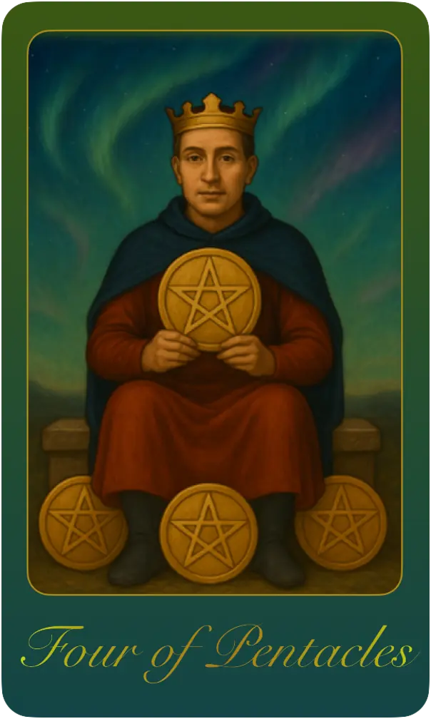 Four of Pentacles tarot card meaning and psychological guide - Gigis Tarot
