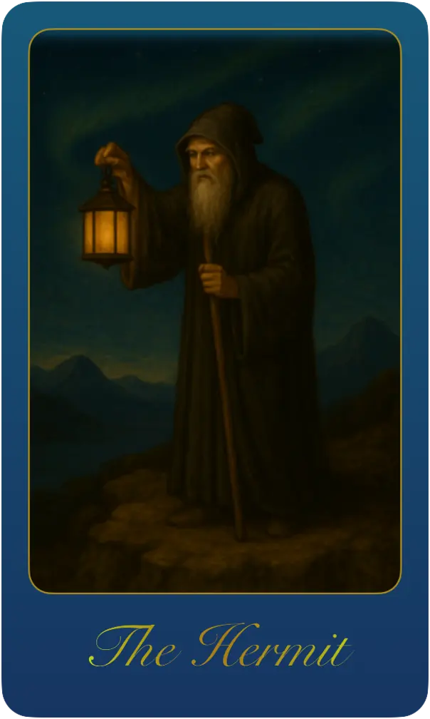 The Hermit tarot card meaning and psychological guide - Gigis Tarot